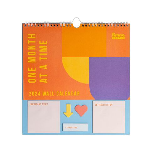 Future Useful Wall Calendar With Sticky Notes 2024