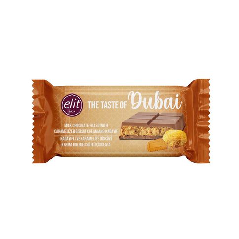 Elit Dubai Milk Chocolate Filled With Caramelised Biscuit Cream 90g