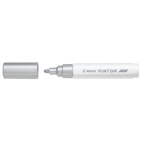 Pilot Pintor Marker Bullet Medium 4.5mm Tip Silver