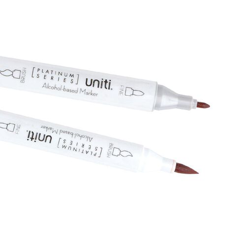Uniti Dual Ended Markers Grey 6 Pack
