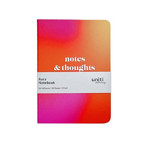 Uniti Adults Aura A6 3 Pack Notebook