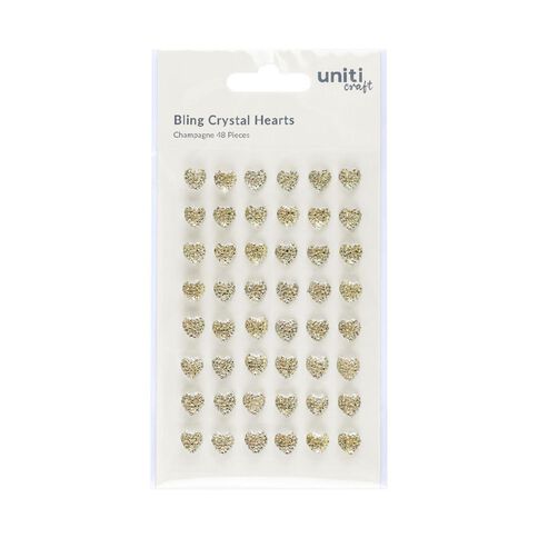 Uniti Bling Crystal Hearts Champagne