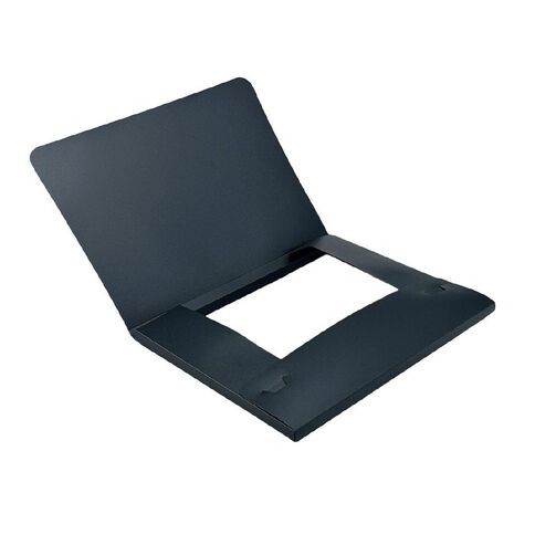 WS Document Wallet PP Elastic Closure Black A4