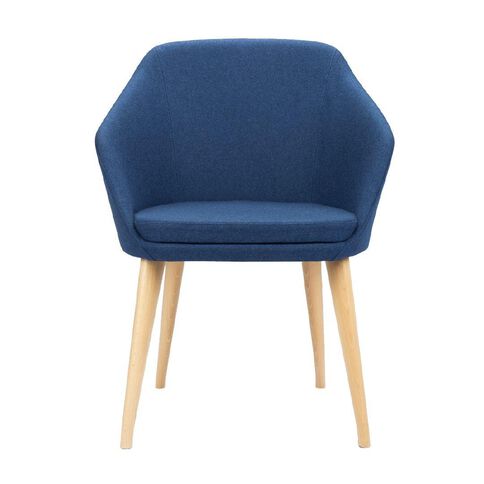Chair Solutions Annette Tub Chair Natural Timber Leg Navy Fabric