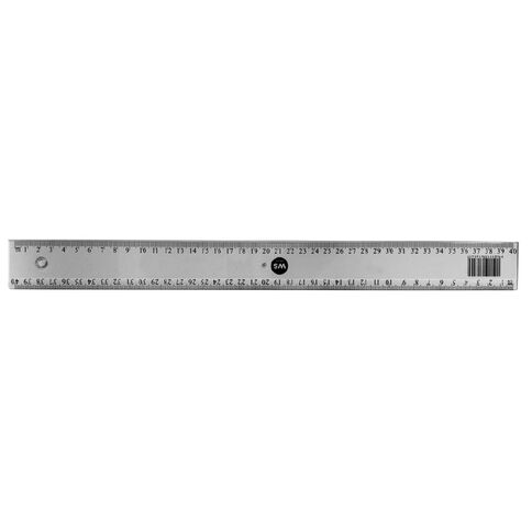 WS Plastic Ruler 40cm Clear