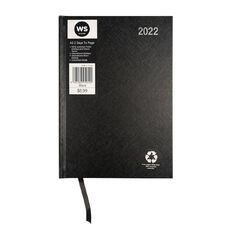 WS Diary 2022 Two Day To Page Black A5