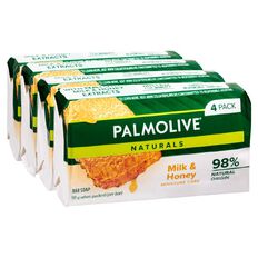 Palmolive Naturals Milk & Honey Replenishing Bar Soap 90gm 4 Pack
