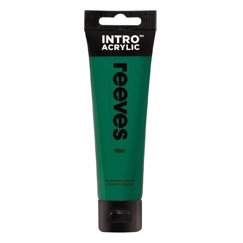 Reeves Intro Acrylic Paint Meadow Green 100ml