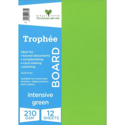 Trophee Board 210gsm 12 Pack Intensive Green A4