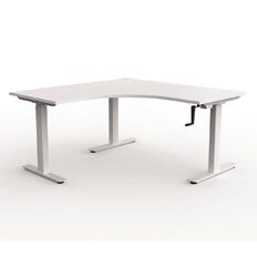 Agile Height Adjustable Workstation 1500 x 1500 White/White