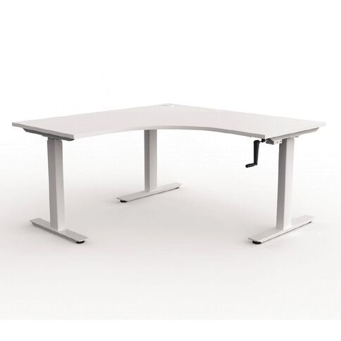 Agile Height Adjustable Workstation 1500 x 1500 White/White