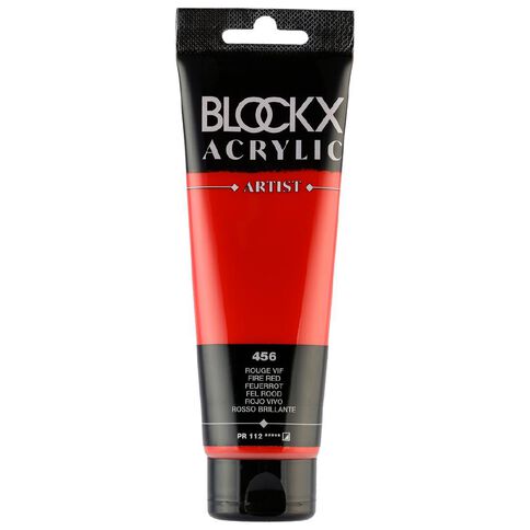 BLOCKX Acrylic Tube 120ml Bright Red Red