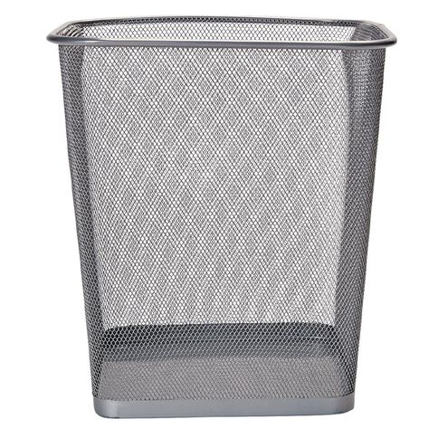 WS Mesh Rubbish Bin Pewter Multi-Coloured