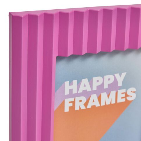 Happy Frames Large Vertical Ribbed 13x18 Pink