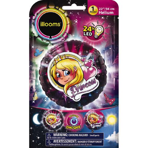 Illooms Light Up Foil Balloon Princess 56cm