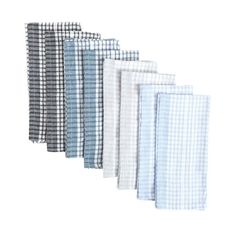 Living & Co Tea Towel Set Dobby Multi-Coloured 8 Pack