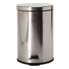 Living & Co Pedal Bin Stainless Steel Silver Silver 20L