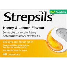 Strepsils Sore Throat Honey and Lemon 48s