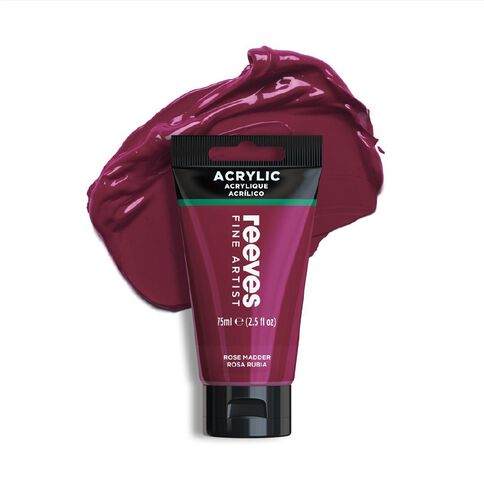 Reeves Fine Acrylic Paint Deep Madder 290 75ml