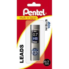 Pentel Ain Stein Pencil Leads HB 0.7mm 40 Pack Black 40 Pack
