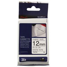 Brother Label Tape TZEFA3 Blue on White 12mm x 3m