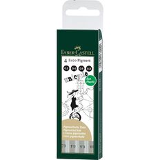 Faber-Castell Ecco Pigment Fibre Tip Pen Wlt (0.2/0.4/0.6/0.8mm) Black
