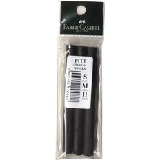 Faber-Castell Pitt Charcoal Sticks Soft Extra Soft & Medium 3 Pack