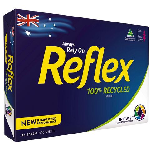 Reflex Photocopy Paper 100% Recycled Inkwise 80gsm 500 Pack