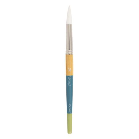 Princeton Snap Brush Short Handle Taklon Round 16 White