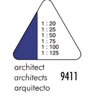Standardgraph 9410 Tri Scale Ruler Architect Clear