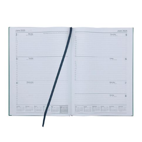 WS Colour Pop  2025 Diary A4 Week To Date Green A4