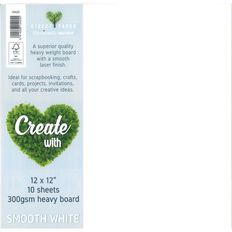 Uniti Value Cardstock 300gsm 10 Pack White 12in x 12in