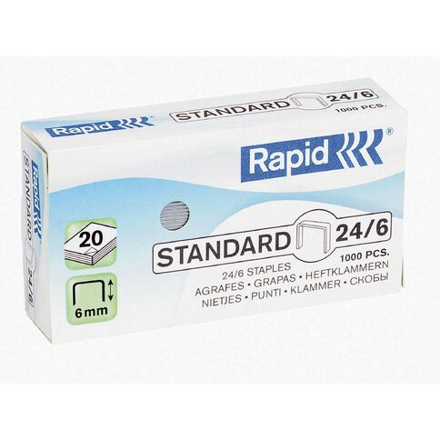 Rapid 24/6 Staples 20 Sheet 1000 Pack