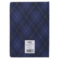 Uniti Stationery A5 Tartan Navy Notebook