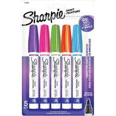 Sharpie Oil-Based Paint Marker Medium Point Assorted 5 Pack