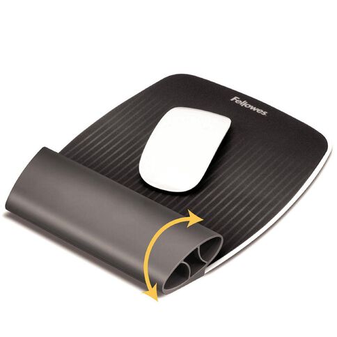 Fellowes I-Spire Mouse Pad And Wrist Rest Grey Mid