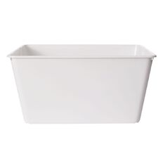 Living & Co Stackable Tub Rectangle White 4.5L