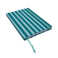 Uniti Clubhouse Notebook Casebound Striped Green Dark