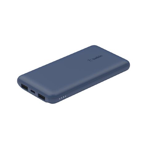 Belkin 10K USB-A and USB-C 15W Power Bank Blue Blue