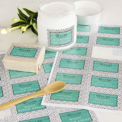 Avery Rectangular Glossy Labels White White 10 Pack