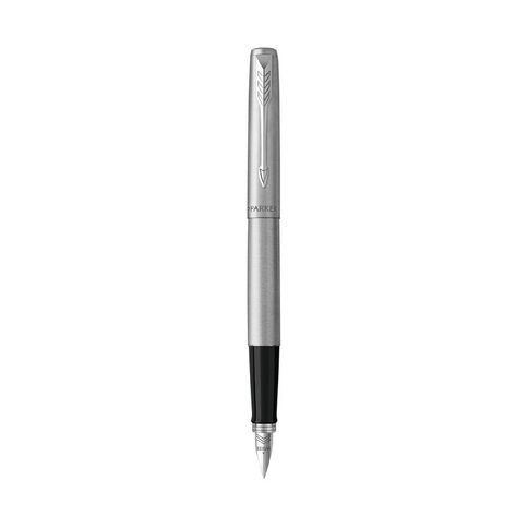 Parker Jotter Stainless Steel Trim Fountain Pen Blue Ink Blue