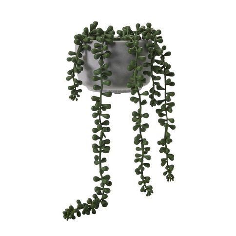 Living & Co Artificial Succulent Beaded Plant in Pot Grey One Size