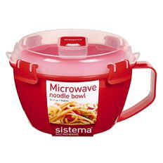 Sistema Klip It Microwave Noodle Bowl Red Mid