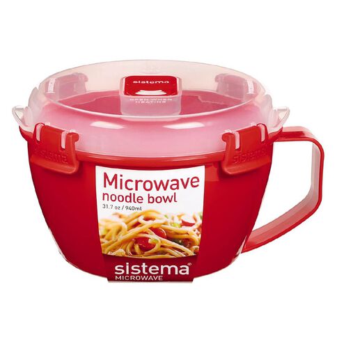 Sistema Klip It Microwave Noodle Bowl Red Mid