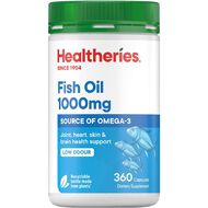 Healtheries Omega 3 Fish Oil 1000mg 360 Capsules