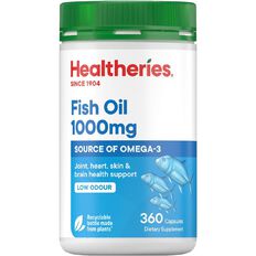 Healtheries Omega 3 Fish Oil 1000mg 360 Capsules