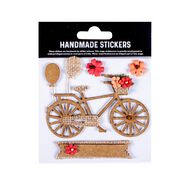 Handmade Kraft & Burlap Embellishment Floral Ride 6pc