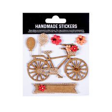 Handmade Kraft & Burlap Embellishment Floral Ride 6pc