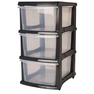 Taurus Storage Drawers Grey Mid 3 Tier