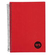 WS Notebook Wiro 200 Pages Hard Back Red Mid A5